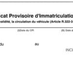 Certificat Provisoire WW